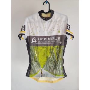 (V) Vintage Primal Wear Women's sz L "EXPERIENCEPLUS!" Bicycle Cycling Jersey